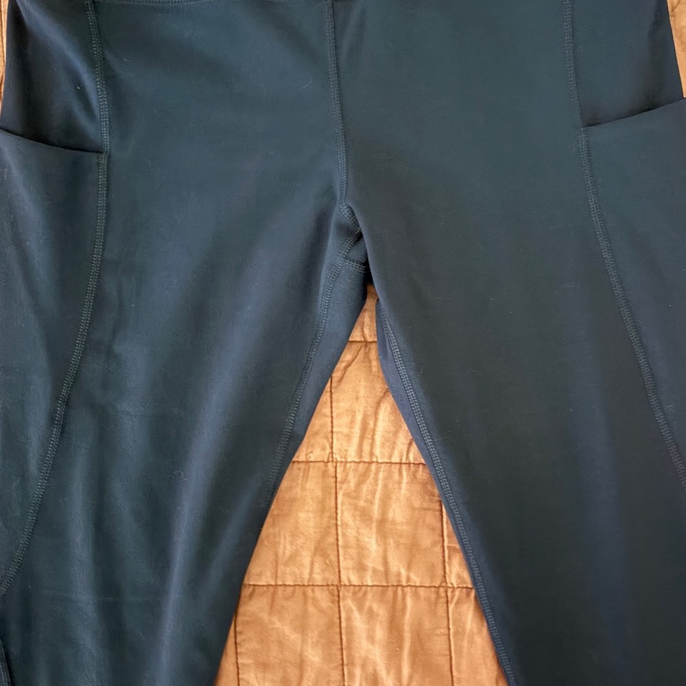 Navy Women's Leggings with Side Pockets